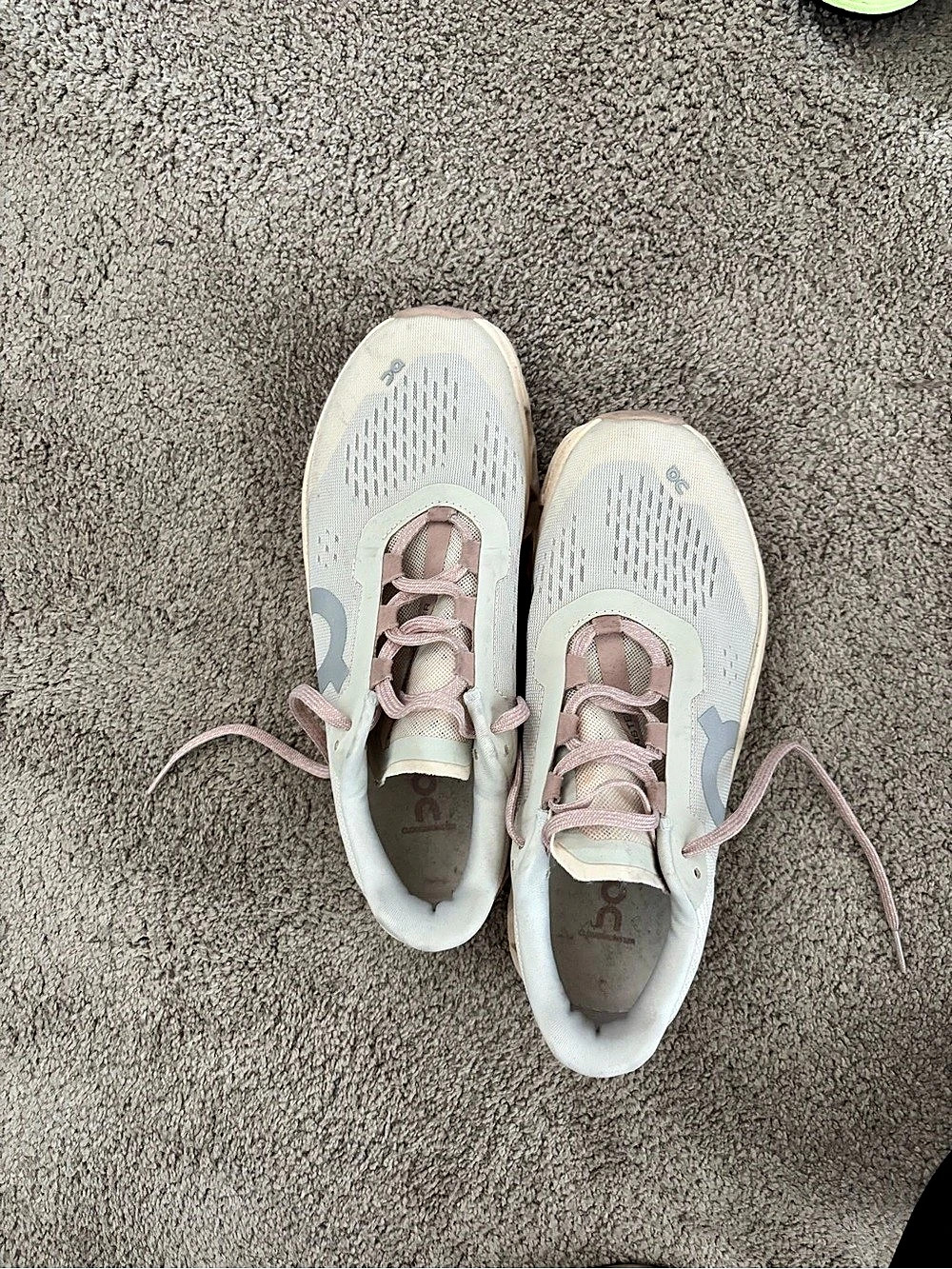 On Cloudmonster Women's Sneakers in White & Pink